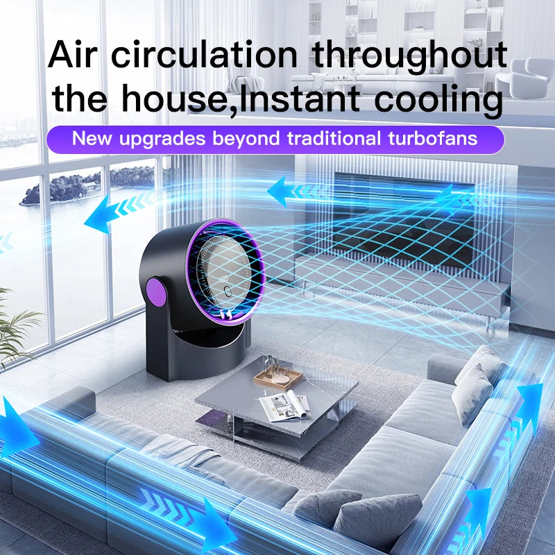 TINSOL Wireless Desktop Air Circulator Fan – Quiet Portable Fan for Desk, Wall & Ceiling Use