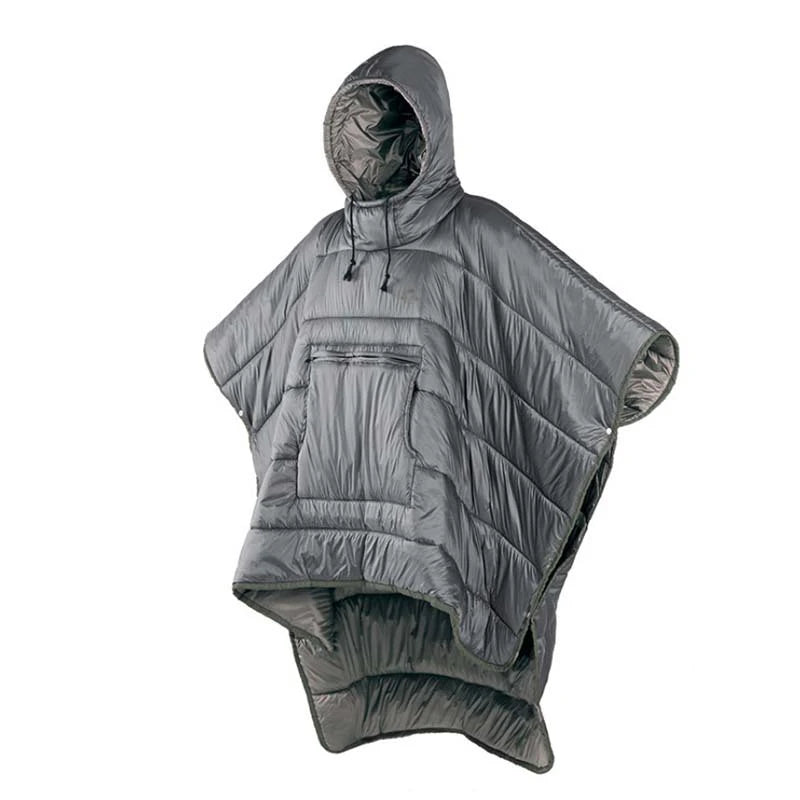 Wearable Sleeping Bag Cloak – Warm Winter Hooded Camping Blanket for Outdoor Travel & Hiking
