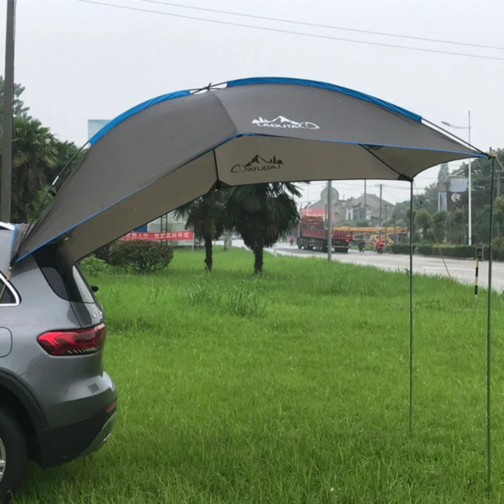 280x190cm Car Rear Tent Outdoor Camping Beach Travel Waterproof Sun Shelter Automobile Awning Rooftop Rain Canopy for SUV Sedan