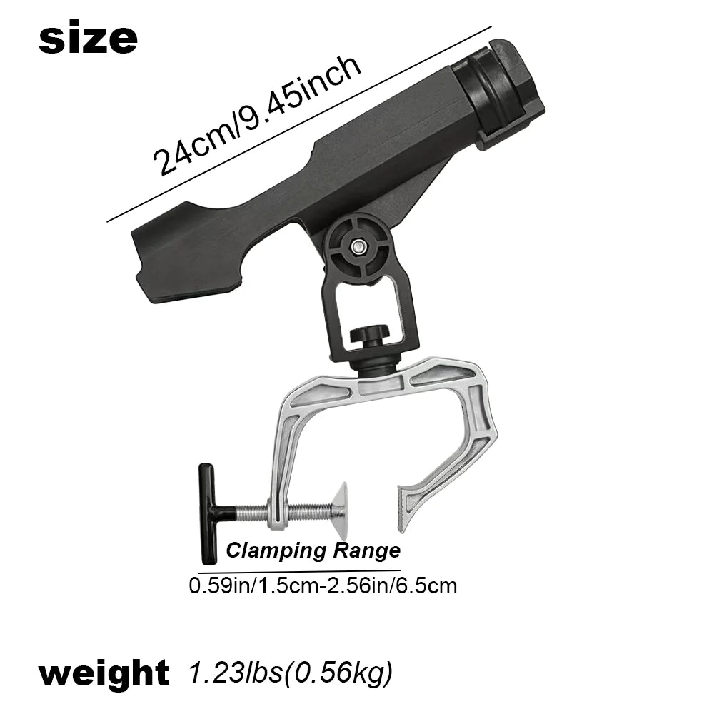 Heavy Duty Rotatable Fishing Rod Holder – Multifunctional Ground Insert Fishing Bracket