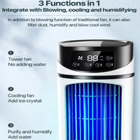 Portable USB Mist Cooling Fan – Bladeless Desktop Humidifier Fan with Timer