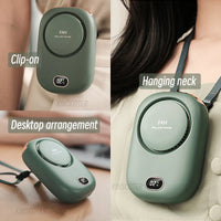 Portable Bladeless Neckband Fan – USB Rechargeable Mini Hanging Neck Fan for Travel & Outdoor Use