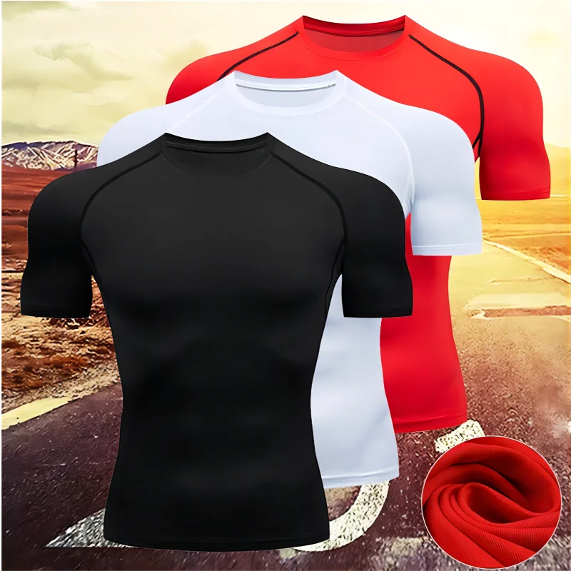 Men's Compression Running Shirt Quick Dry Sports Tee