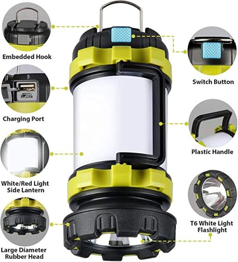 1000LM Rechargeable LED Camping Lantern Power Bank
