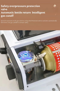 Portable cartridge stove, multi-functional stove,lightweight,suitable for camping,outdoor barbecuing,home cooking and gatherings