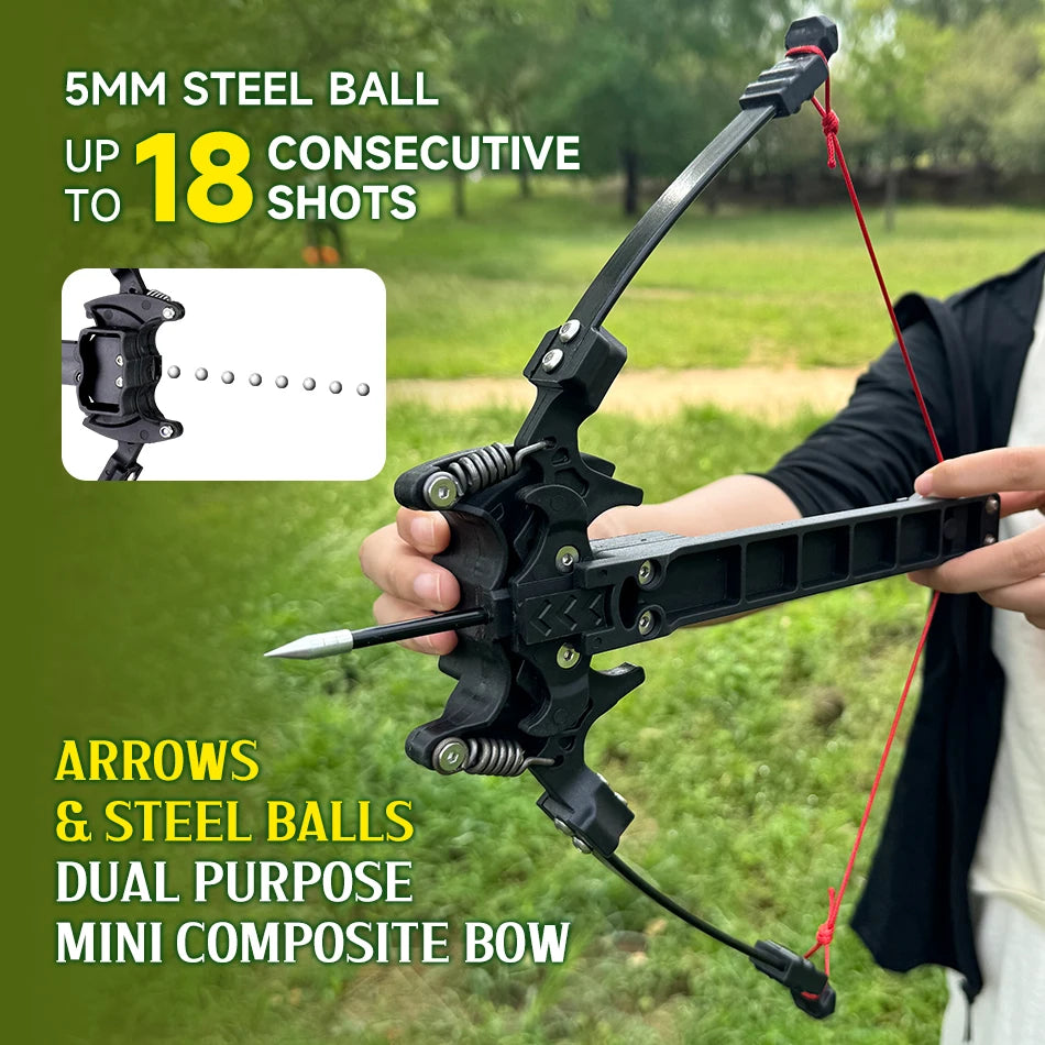 Folding Recurve Bow with Steel Ball Archery Set