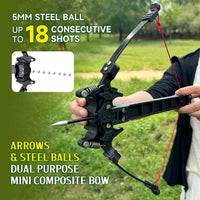 Folding Recurve Bow with Steel Ball Archery Set