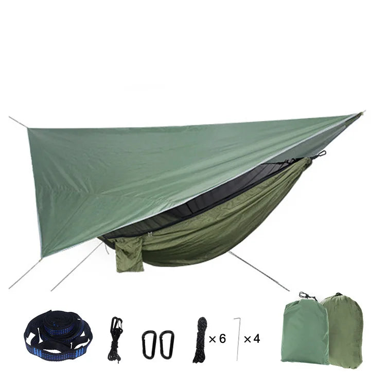 Camping Hammock with Mosquito Net & Rain Fly