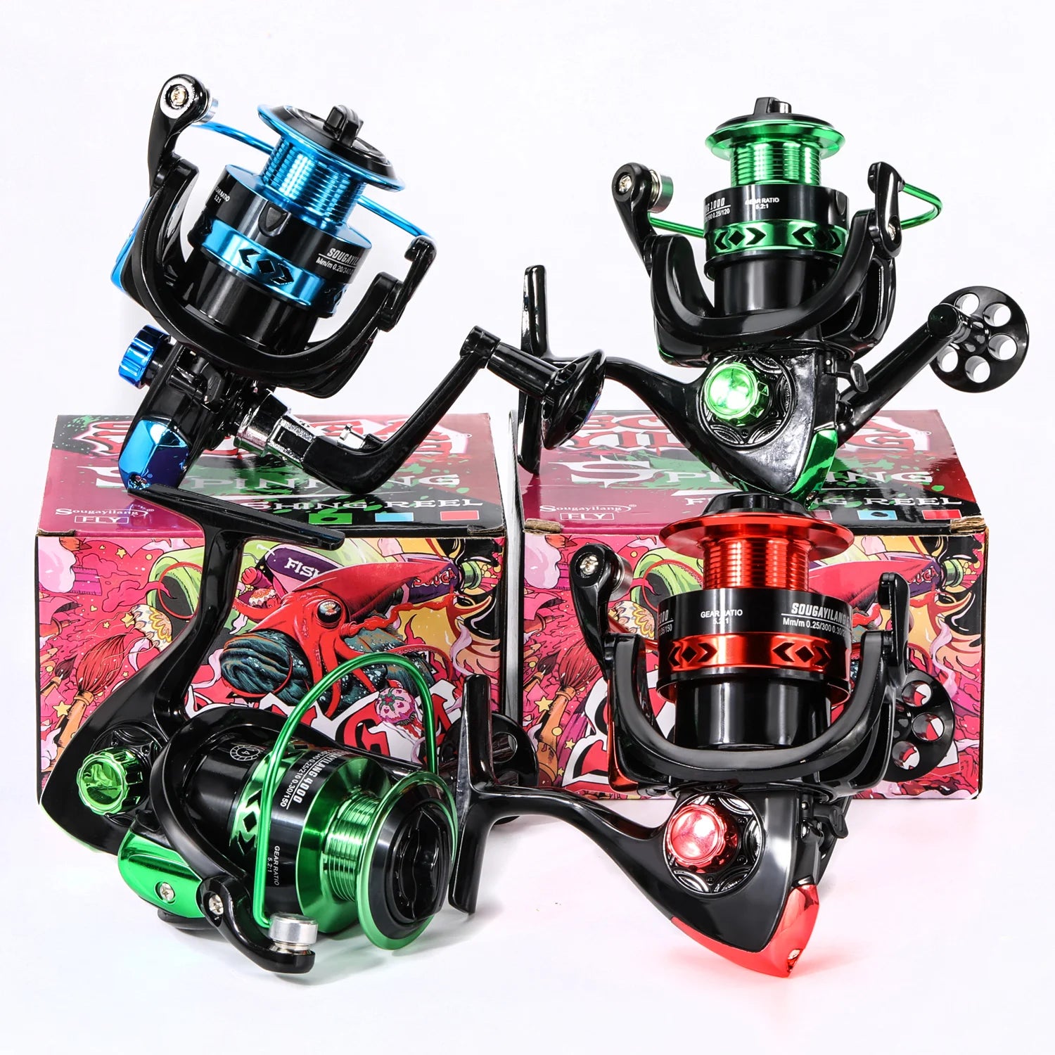 Heavy Duty Carbon Fiber Spinning Fishing Combo – Rod, Reel, Line & Accessories Set