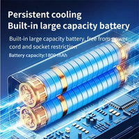 Mini Desktop Air Cooler Fan – USB Rechargeable Humidifier Fan with Transparent Design