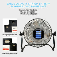 Battery Operated Solar Fan – Portable Indoor & Outdoor Fan with USB Phone Charging Output