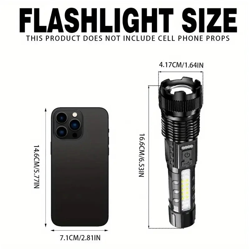 Rechargeable Tactical LED Flashlight for Camping