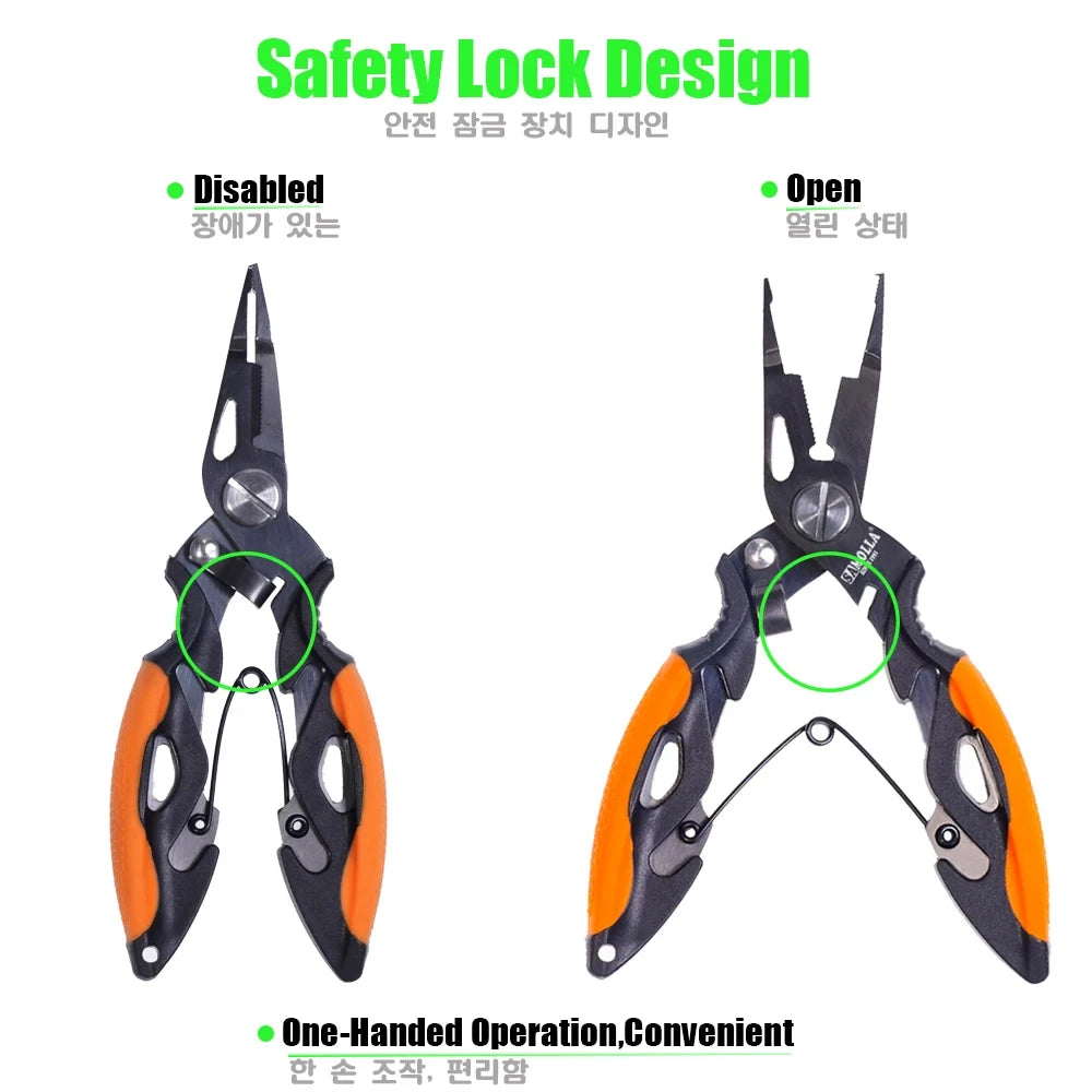 Heavy Duty Multifunction Fishing Pliers – Stainless Steel Hook Remover & Line Cutter Tool