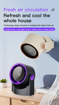 TINSOL Wireless Desktop Air Circulator Fan – Quiet Portable Fan for Desk, Wall & Ceiling Use