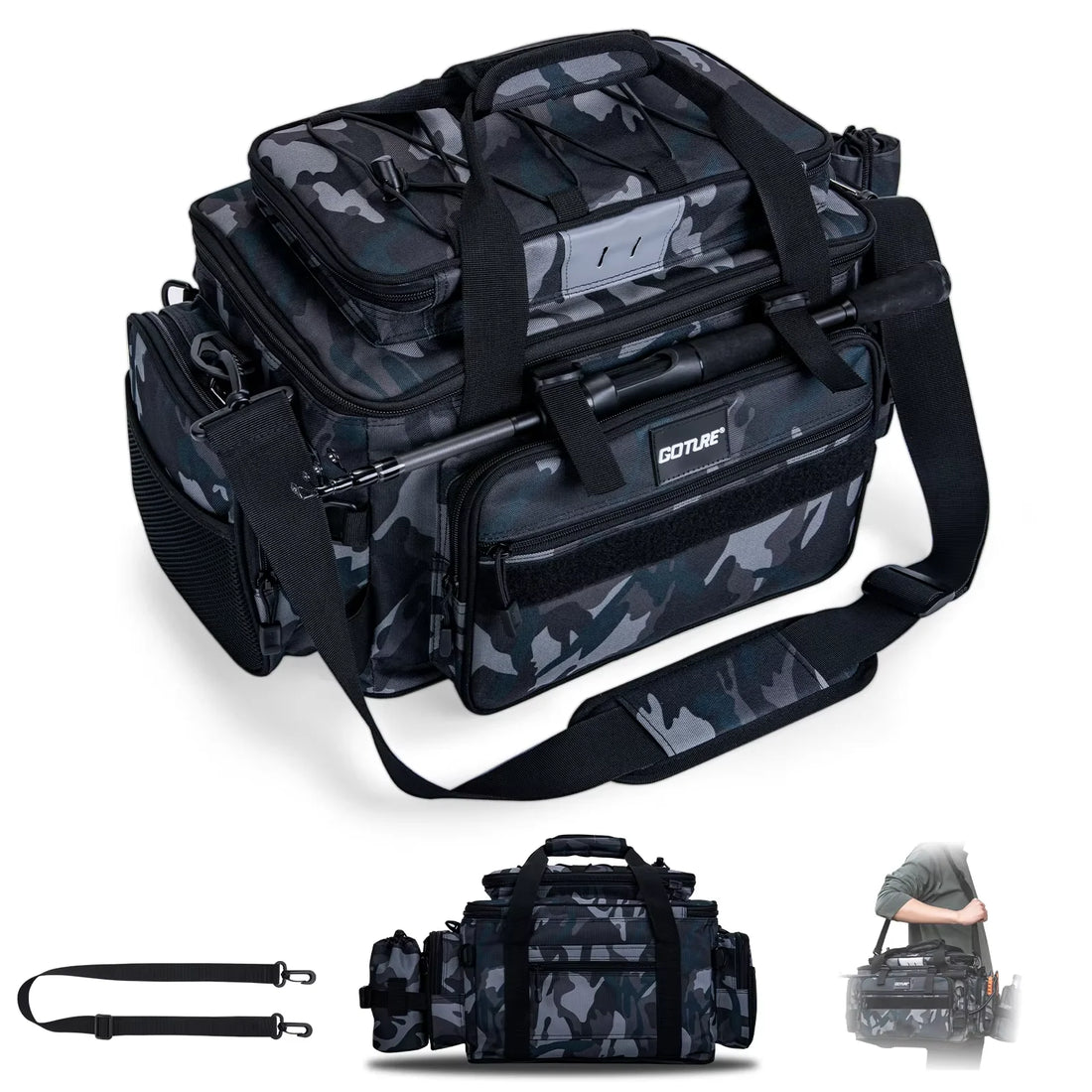 Heavy Duty Waterproof Fishing Tackle Backpack – Large Capacity Outdoor Fishing Storage Bag