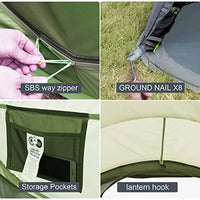 4 Person Pop Up Camping Tent – Automatic Instant Setup Waterproof Tent with 2 Doors for Hiking & Travel