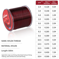 Heavy Duty Nylon Fishing Line – High Strength Carp Fishing Wire (500M)