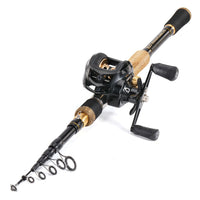 Heavy Duty Telescopic Baitcasting Rod & Reel Combo – Full Fishing Kit with Carry Bag