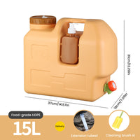 15/20L Water Bucket Large Capacity Portable Camp Water Bag with Detachable Faucet No Leakage for Camping Fishing Picnic Hiking