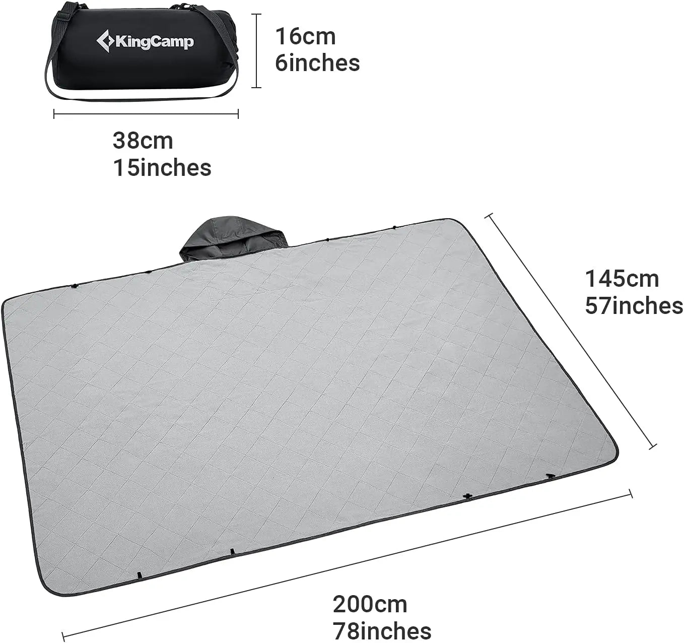 KingCamp Waterproof Hooded Stadium Blanket