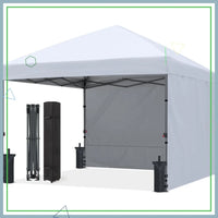 10x10 Pop Up Canopy Tent with Sidewalls