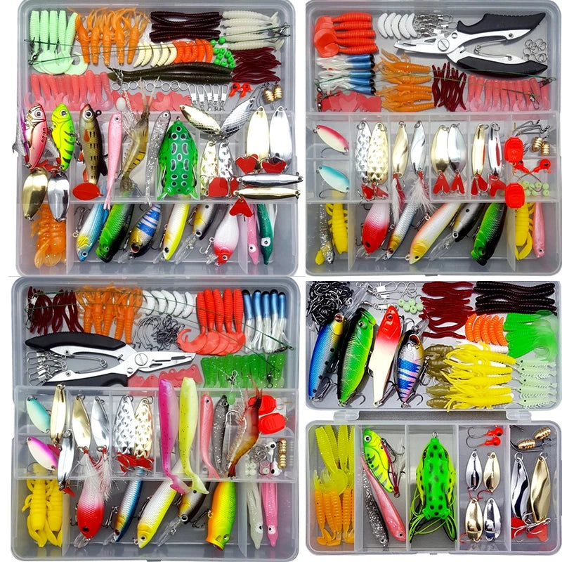 Fishing Lure Kit with Tackle Box for Bass & Pike