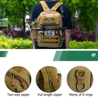 Goture Outdoor Fishing Backpack Large Capacity Waterproof Tackle Bag for Hiking Camping Cycling Multifunction Fishing Tackle Bag