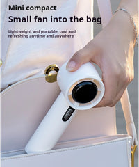5200mAh Handheld Cooling Fan – USB Rechargeable Fan with LED Display & Cooling Plate