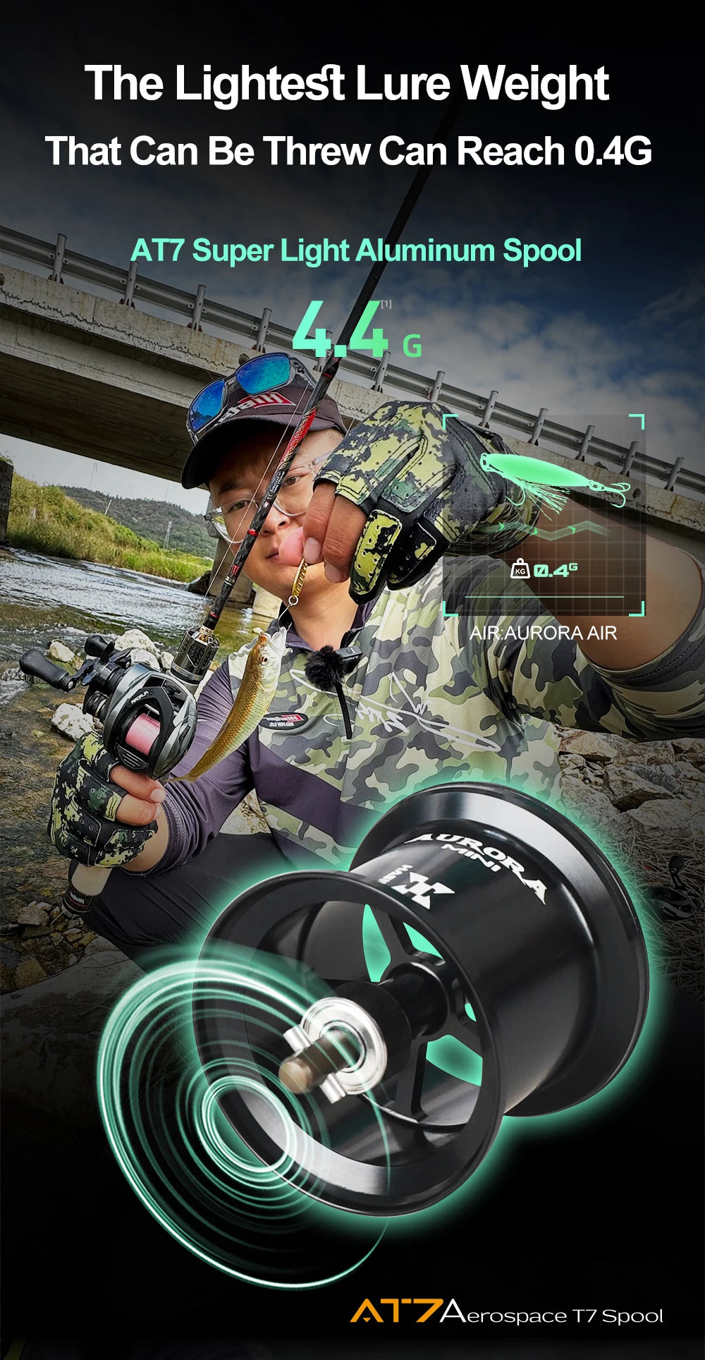 Ultra Lightweight BFS Baitcasting Reel – Aluminum Spool Fishing Reel for Bass & Trout Fishing