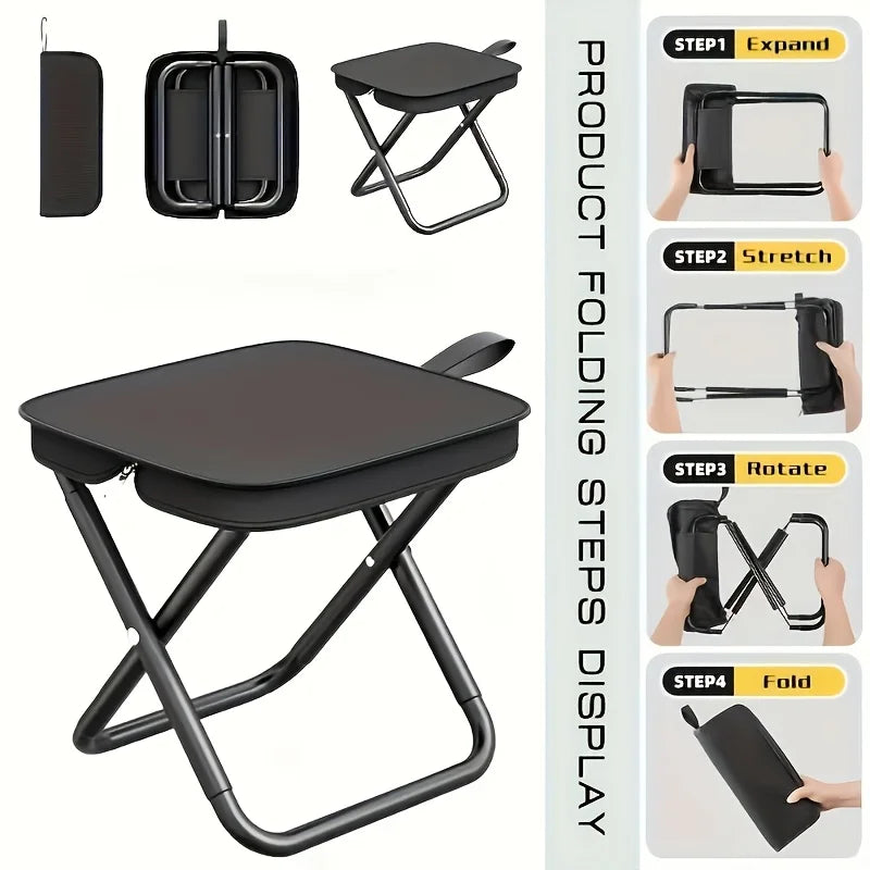 Portable Camping Folding Chair 100kg Capacity with Carry Bag