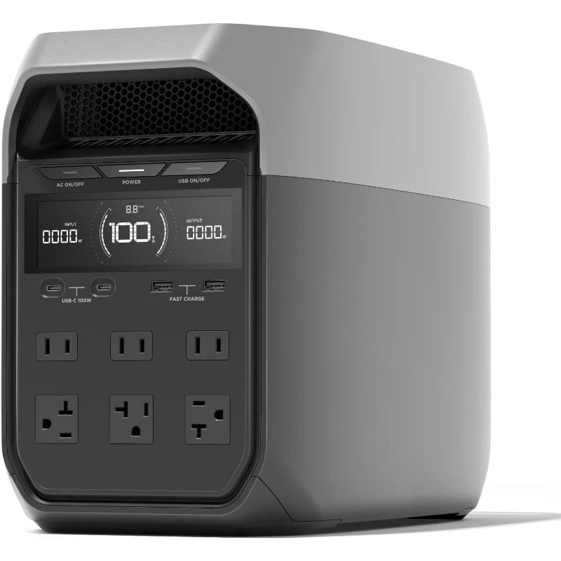 Portable Power Station 3 – 1024Wh LiFePO4 Battery, 1800W AC Output, 100W USB-C, Full Charge in 56 Minutes Solar Generator for Home Backup & Outdoor Use