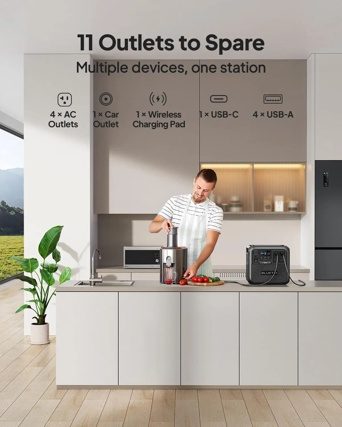 BLUETTI AC180 Portable Power Station 1800W Generator