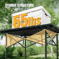 Roll Up Camping Table – Lightweight Folding Metal Outdoor Picnic Table
