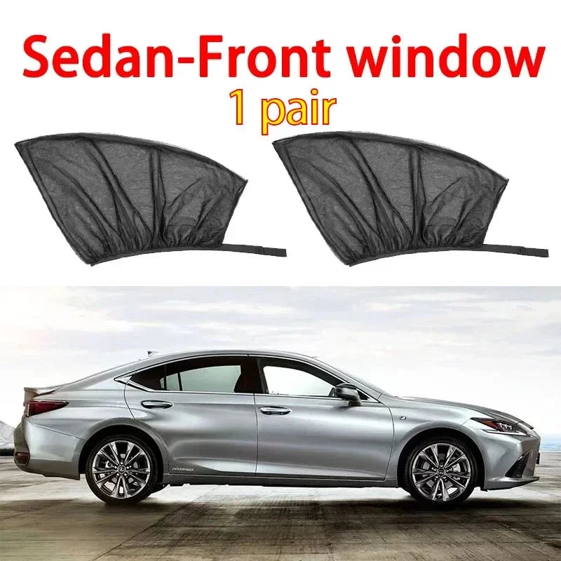 Car Window Sunshade Mosquito Net Set – Breathable UV Protection Screens for Front & Rear Windows (2PCS/4PCS)