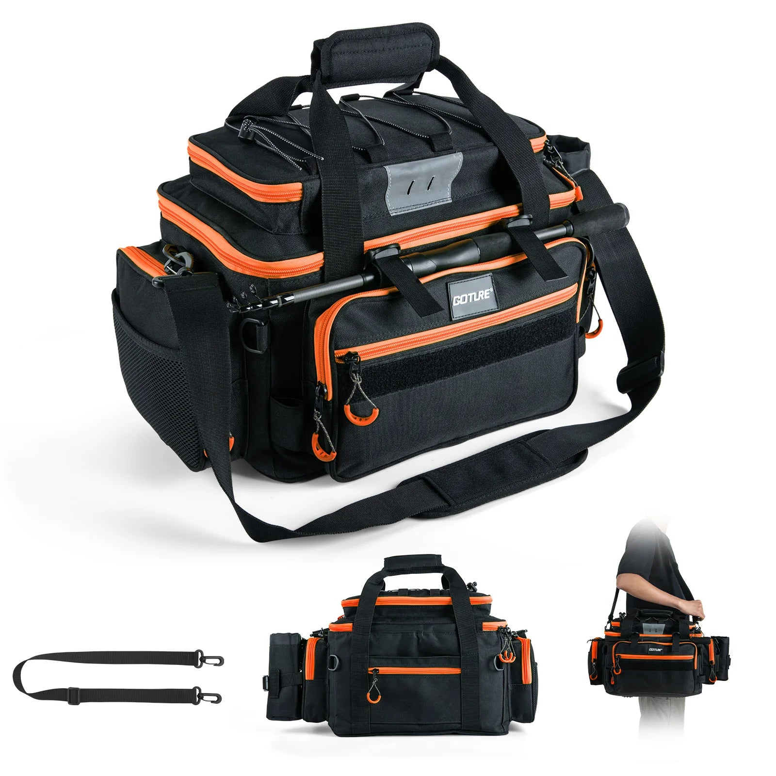 Heavy Duty Waterproof Fishing Tackle Backpack – Large Capacity Outdoor Fishing Storage Bag