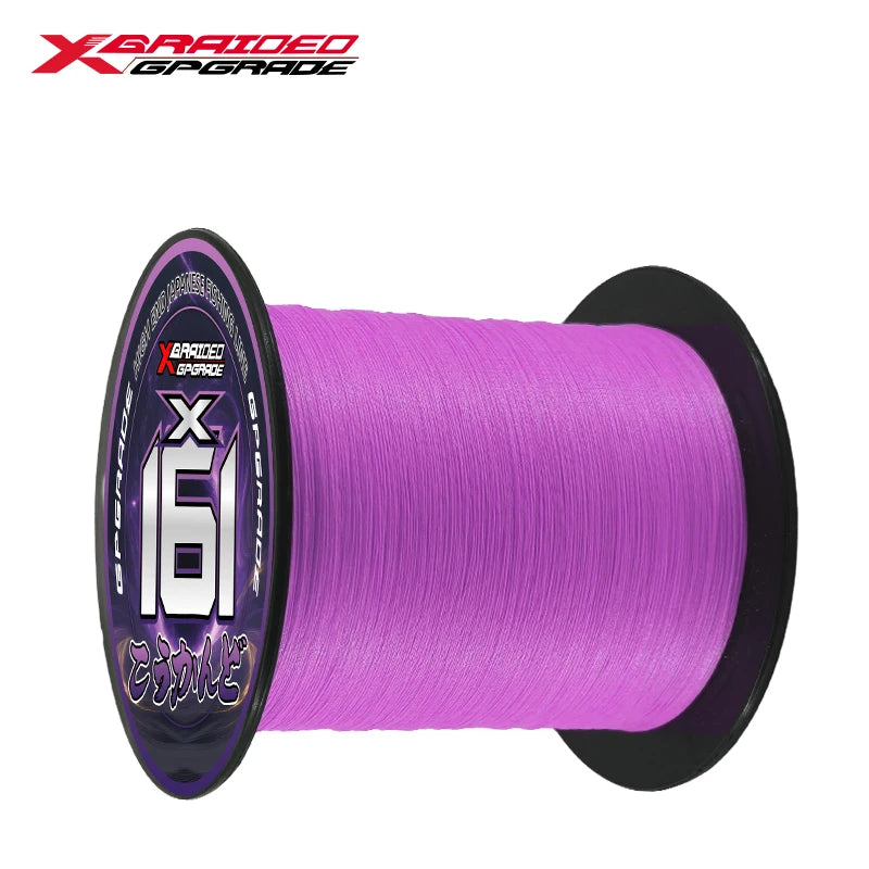 YGKPE X16 16-Strand Braided Fishing Line - Purple 100-500M | Field to Peak.