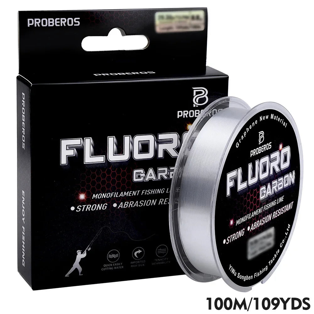 Fluorocarbon Fishing Line – High Abrasion Resistant Monofilament Fishing Wire (100M-500M)