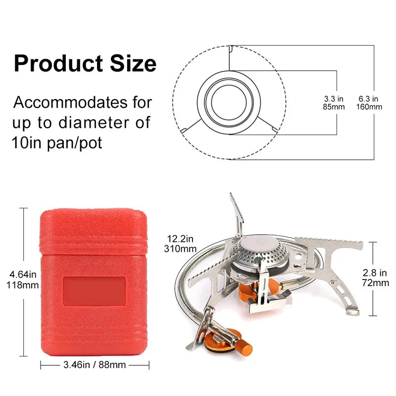 Camping Gas Stove – Portable Folding 3500W Outdoor Cooking Stove | Field to Peak.