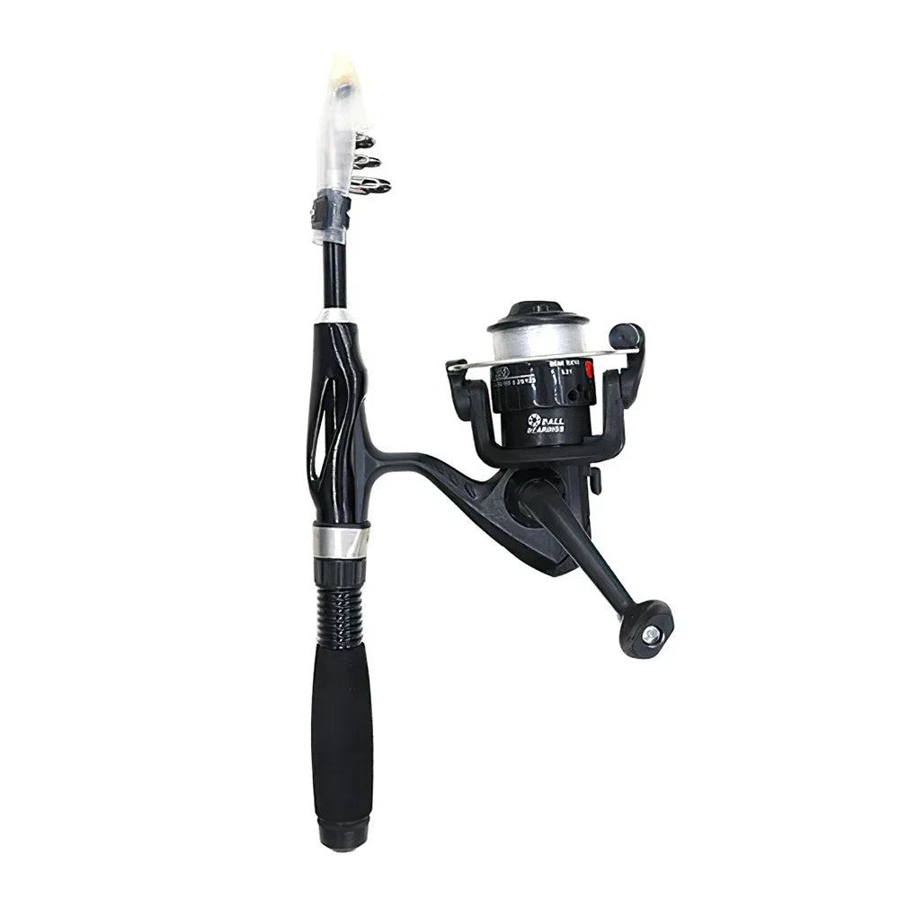 Super Hard Carbon Fiber Fishing Rod & Reel Combo – Heavy Duty Boat, Ice & Fly Fishing Rod Set