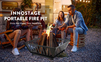 25 Inch Outdoor Fire Pit Wood Burning Campfire Pit