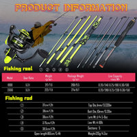 Heavy Duty Carbon Fiber Fishing Rod Combo – Portable Spinning Rod & Reel Set with Accessories