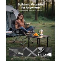 SucceBuy Oversized Camping Chair 450lbs Heavy Duty, Portable