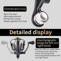 Two-Hand Rotating Fishing Reel HE1000-7000 - 5.2:1 Gear Ratio