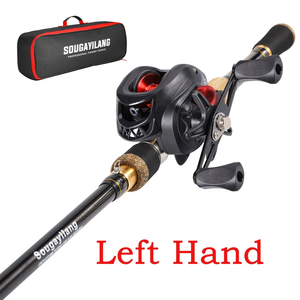 Heavy Duty Telescopic Baitcasting Rod & Reel Combo – Full Fishing Kit with Carry Bag