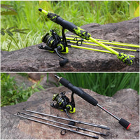 Heavy Duty Carbon Fiber Fishing Rod Combo – Portable Spinning Rod & Reel Set with Accessories