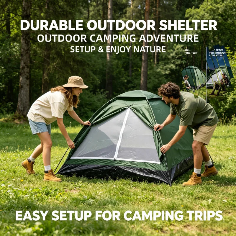 2 Person Ultralight Camping Tent – Dual Layer Waterproof Outdoor Hiking Tent with Sun Protection