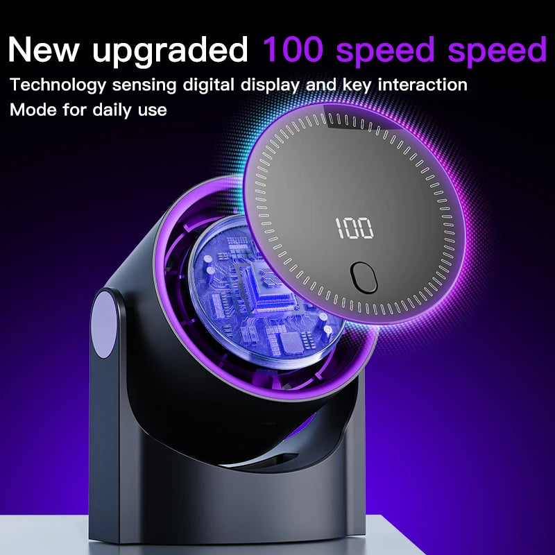 TINSOL Wireless Desktop Air Circulator Fan – Quiet Portable Fan for Desk, Wall & Ceiling Use