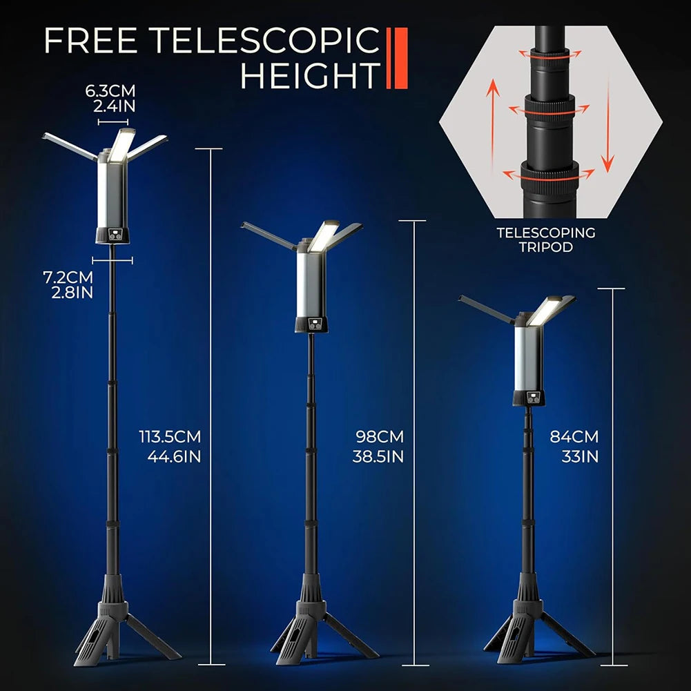 6000mAh Rechargeable LED Work Light for Camping