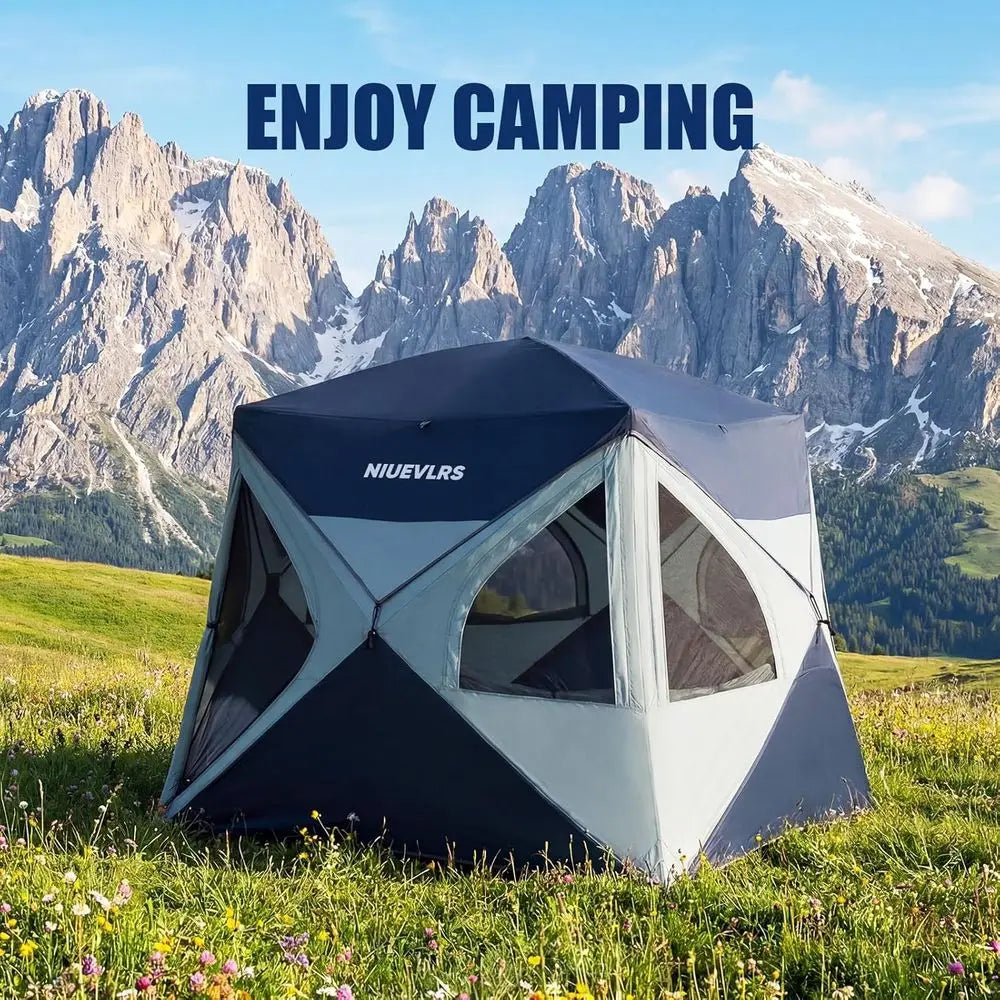 4 Person Quick Setup Camping Tent – Waterproof Wind Resistant Portable Shelter for Outdoor Camping & Hiking