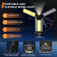 6000mAh Rechargeable LED Work Light for Camping